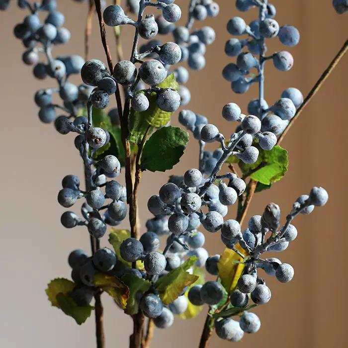 Artificial Fruit Berry Stems in Various Colors 31" Tall Silk Plant by RusticReach