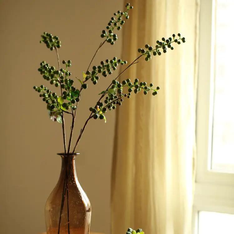 Artificial Fruit Berry Stems in Various Colors 31" Tall Silk Plant by RusticReach