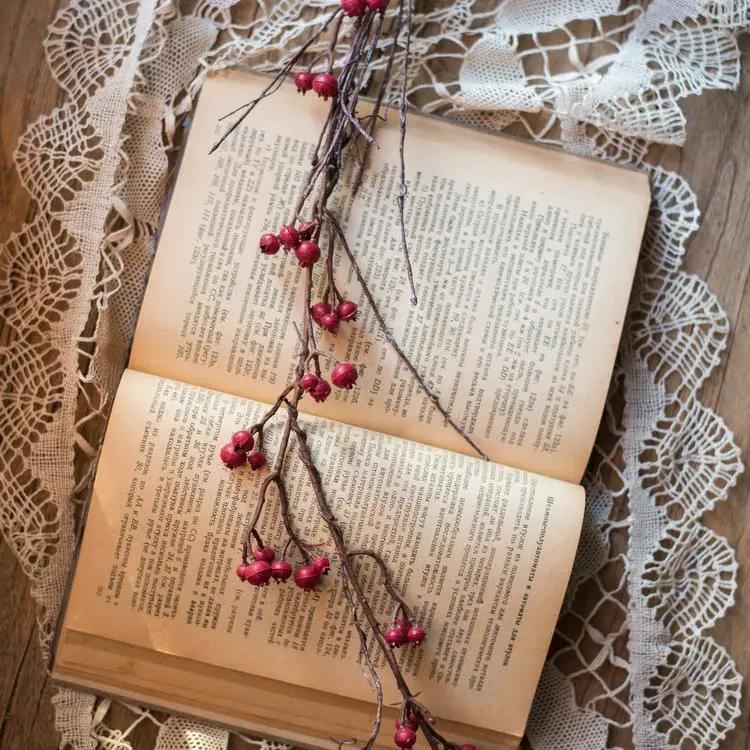 Artificial Berry Vines Green and Red 35" Tall by RusticReach