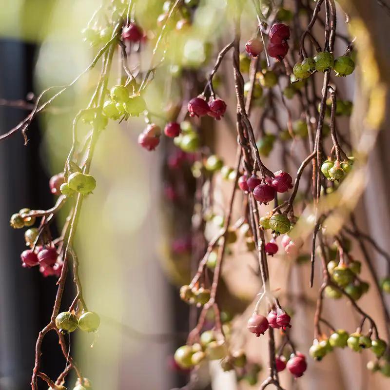 Artificial Berry Vines Green and Red 35" Tall by RusticReach