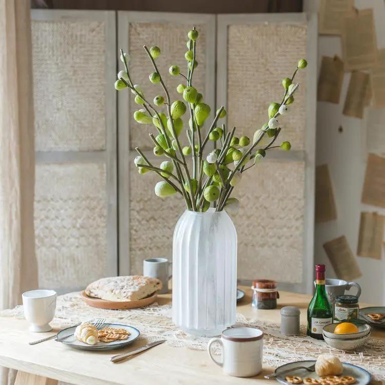 Artificial Fig Fruit Stem 30" Tall Silk Branch by RusticReach