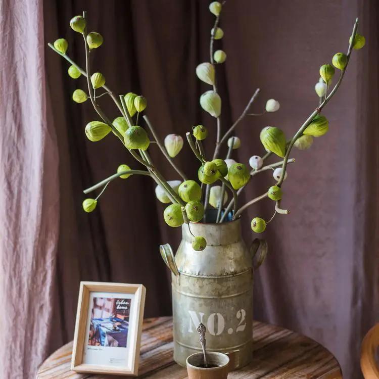 Artificial Fig Fruit Stem 30" Tall Silk Branch by RusticReach
