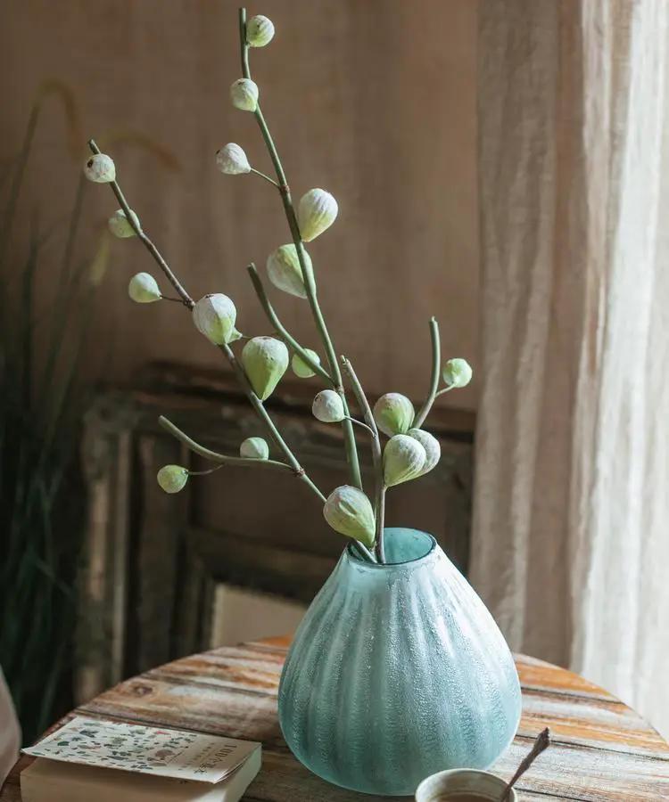 Artificial Fig Fruit Stem 30" Tall Silk Branch by RusticReach