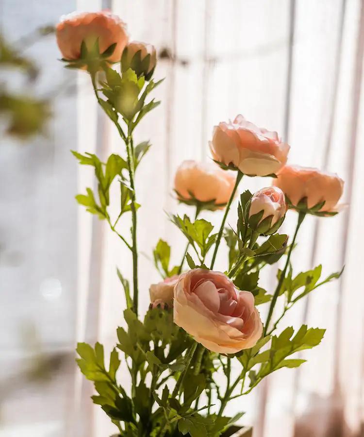 Artificial Flower Buttercup Flower Stem 28" Tall by RusticReach