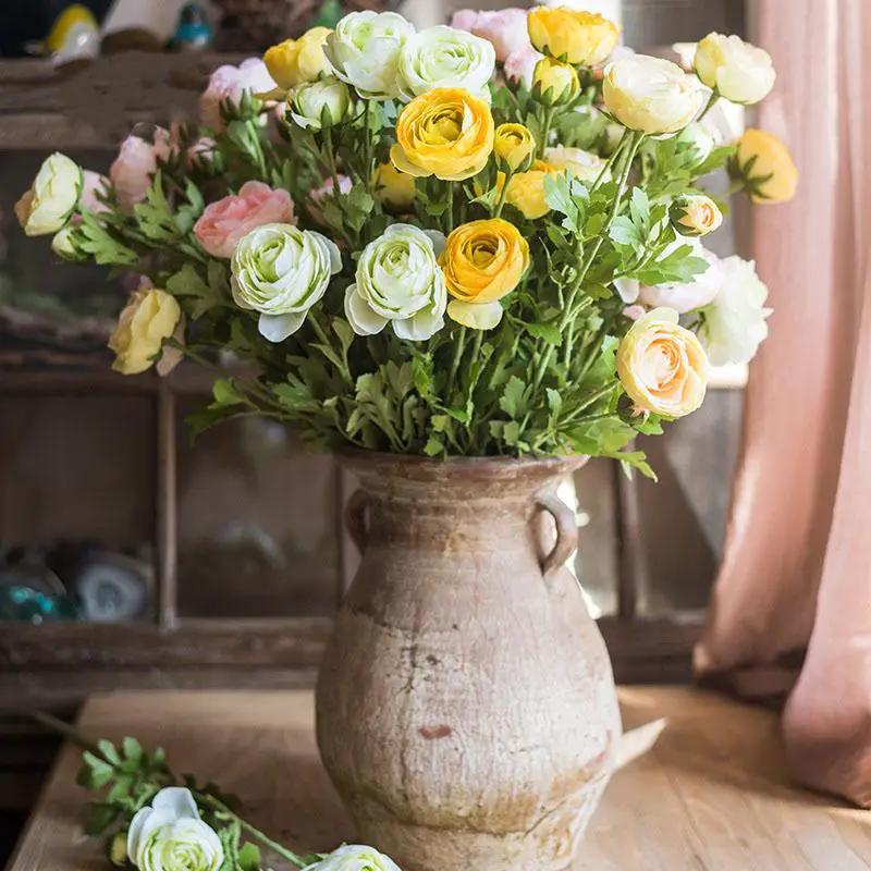 Artificial Flower Buttercup Flower Stem 28" Tall by RusticReach