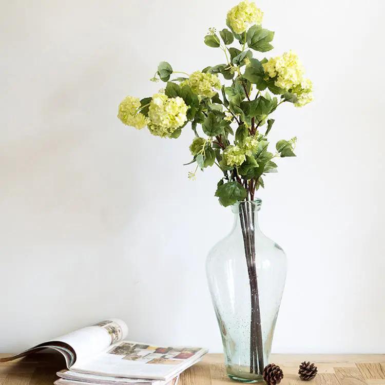 Artificial Flower Hydrangea Double Bloom 31" Tall by RusticReach