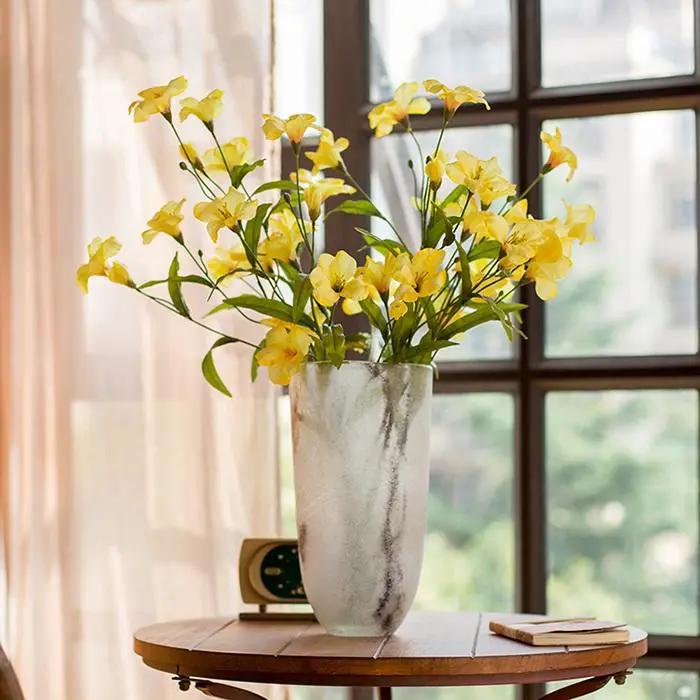 Artificial Flower Silk Tung Flower Stem in Yellow 31" Tall by RusticReach