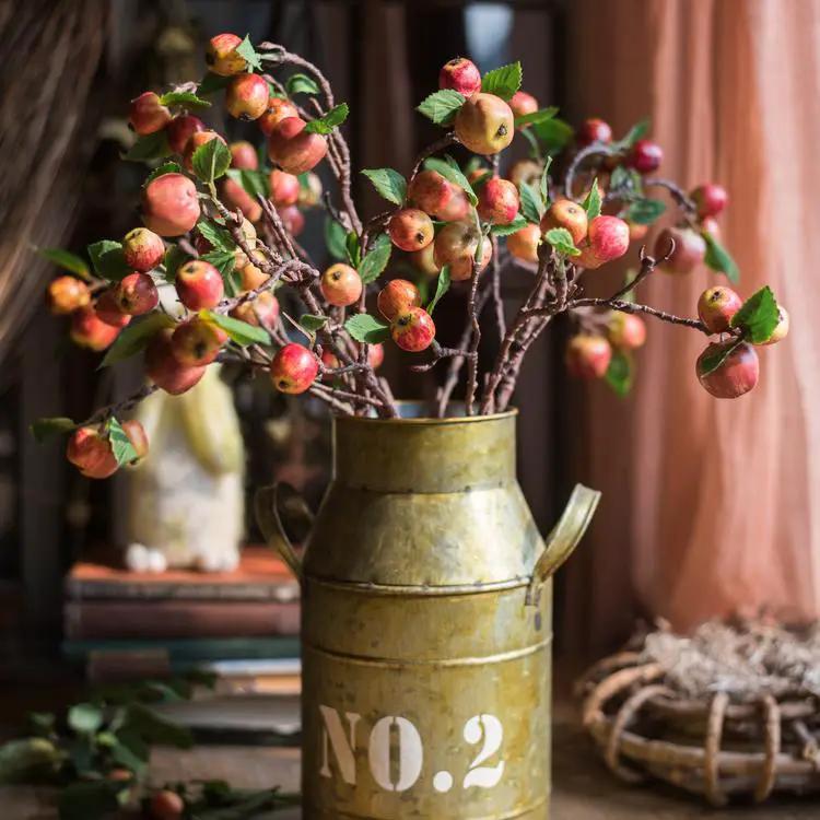 Artificial Fruit Mini Apple Stems in Red 23" Tall by RusticReach
