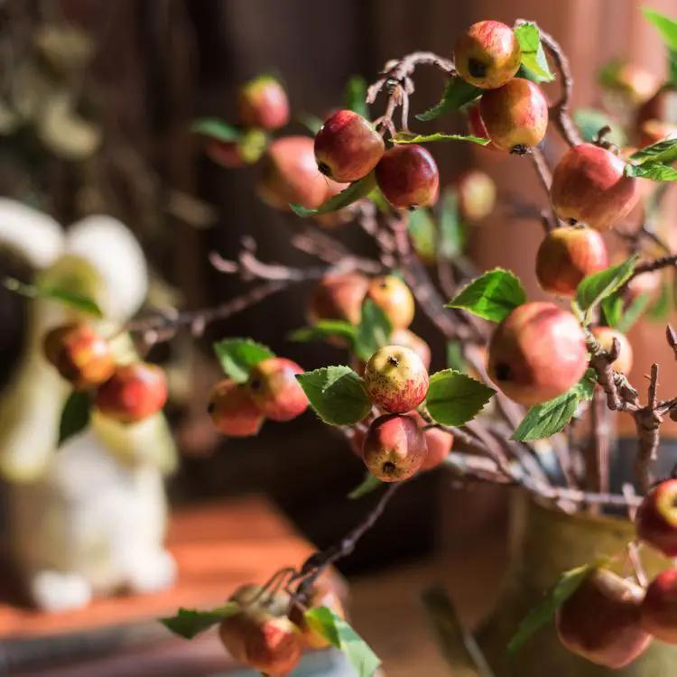 Artificial Fruit Mini Apple Stems in Red 23" Tall by RusticReach