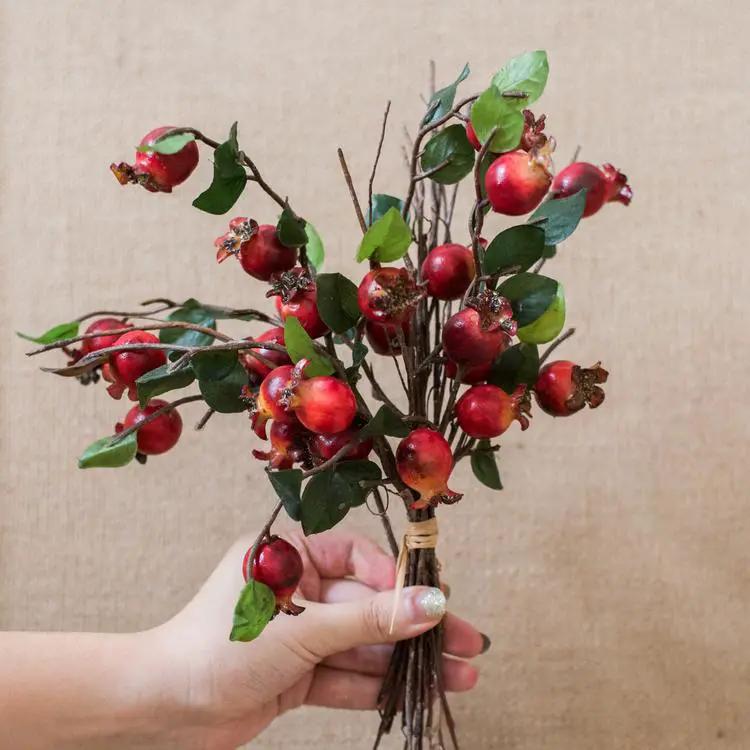 Artificial Fruit Pomegranate Fruit Bouquet 12" Tall by RusticReach