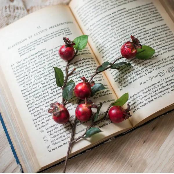 Artificial Fruit Pomegranate Fruit Bouquet 12" Tall by RusticReach