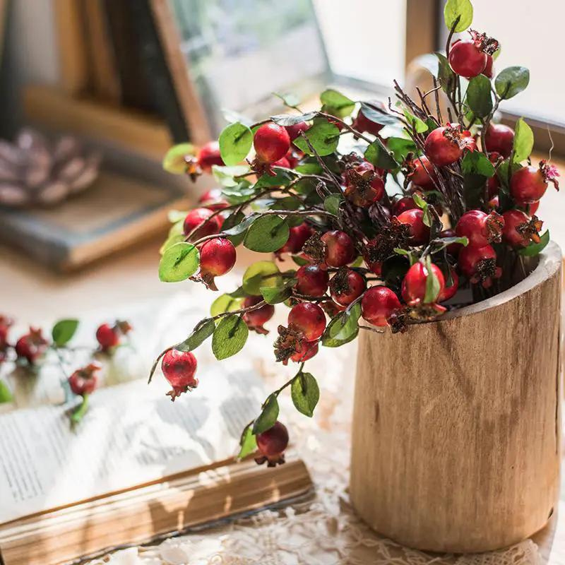 Artificial Fruit Pomegranate Fruit Bouquet 12" Tall by RusticReach