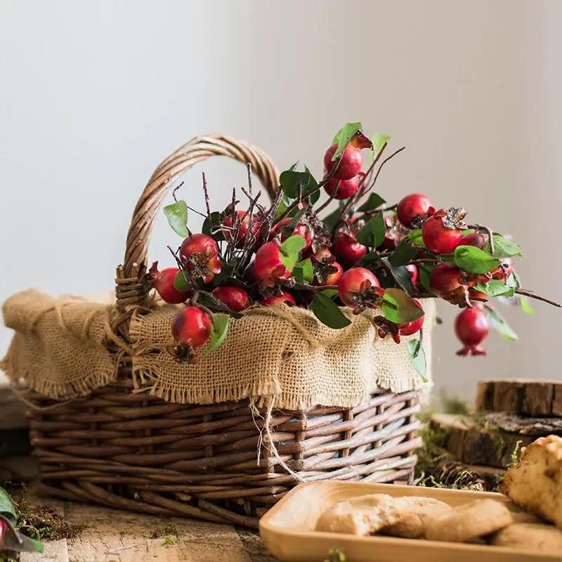 Artificial Fruit Pomegranate Fruit Bouquet 12" Tall by RusticReach