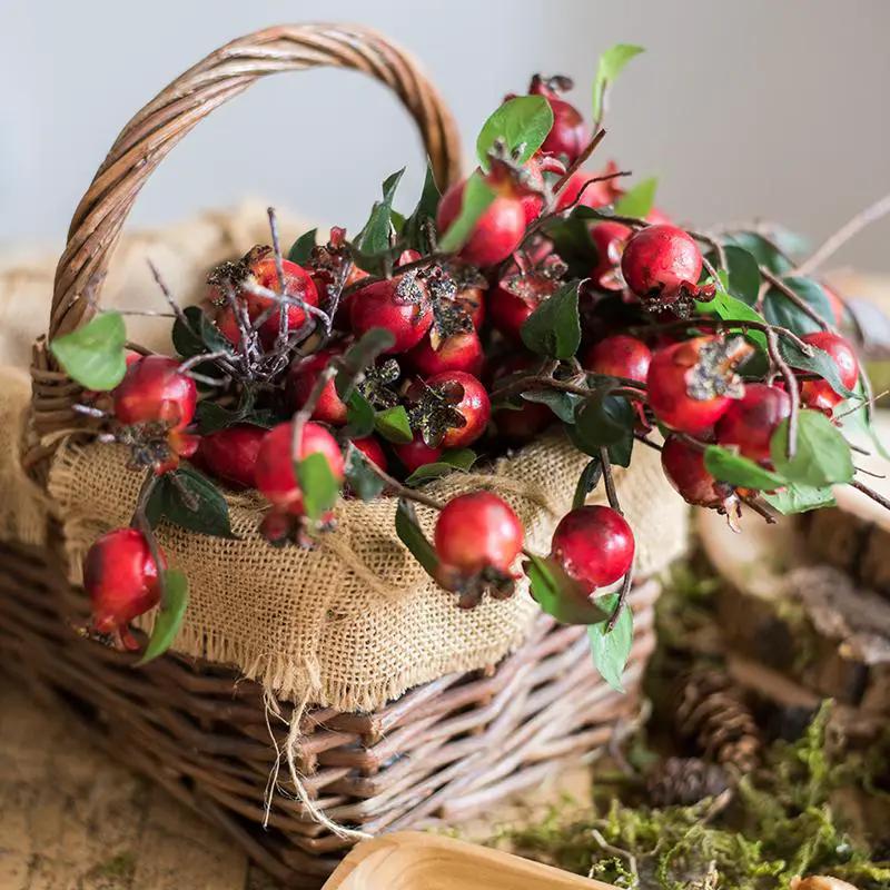 Artificial Fruit Pomegranate Fruit Bouquet 12" Tall by RusticReach