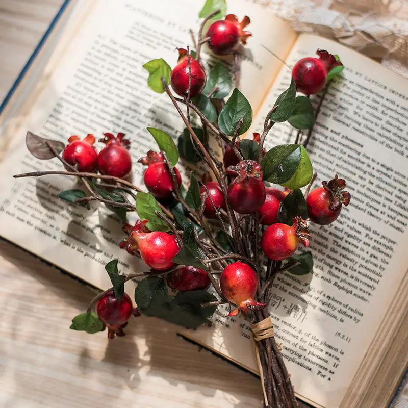 Artificial Fruit Pomegranate Fruit Bouquet 12" Tall by RusticReach