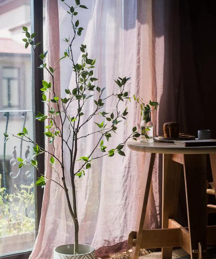 Artificial Green Leaf Faux Tree In Pot by RusticReach