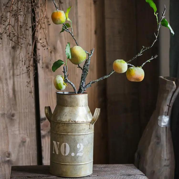 Artificial Green Persimmon Fruit Stem 31" Tall by RusticReach