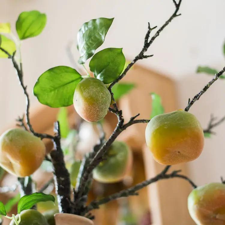 Artificial Green Persimmon Fruit Stem 31" Tall by RusticReach