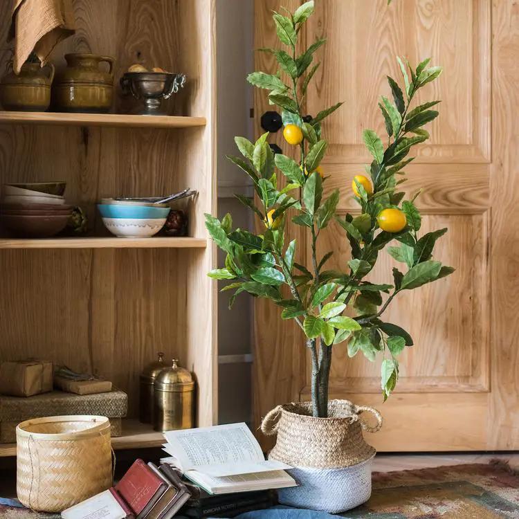 Artificial Lemon Tree In Pot by RusticReach