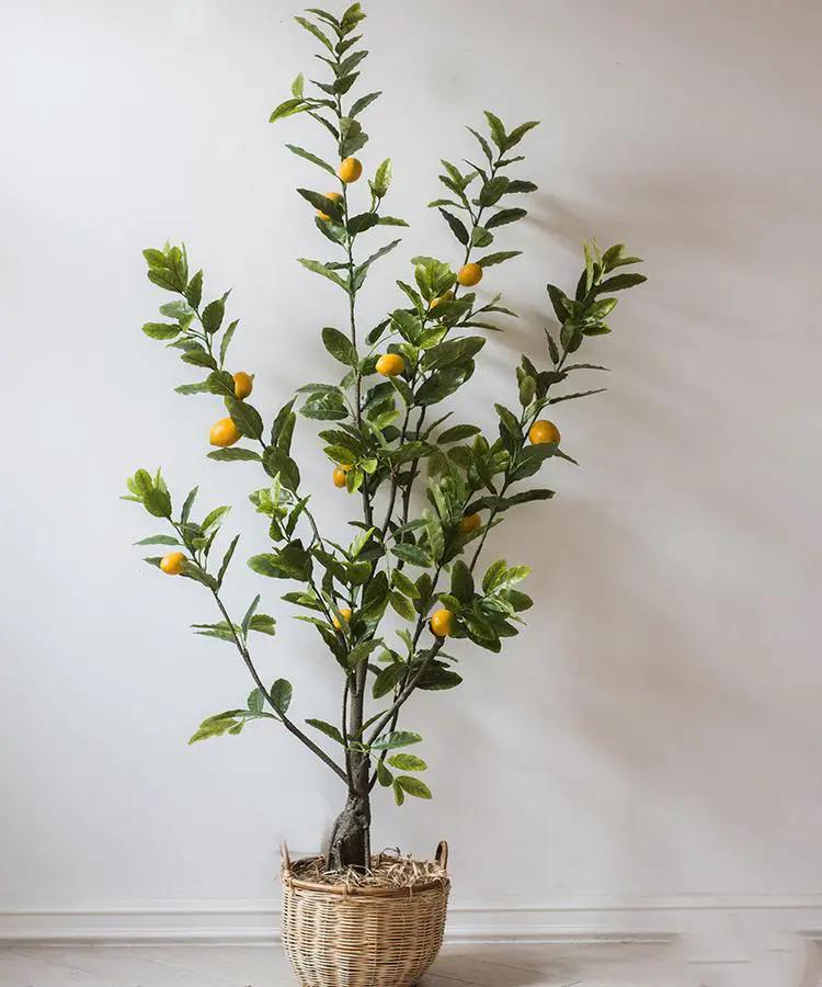 Artificial Lemon Tree In Pot by RusticReach