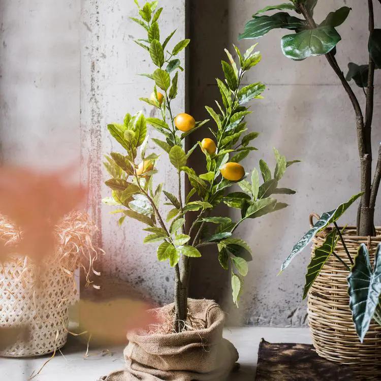 Artificial Lemon Tree In Pot by RusticReach