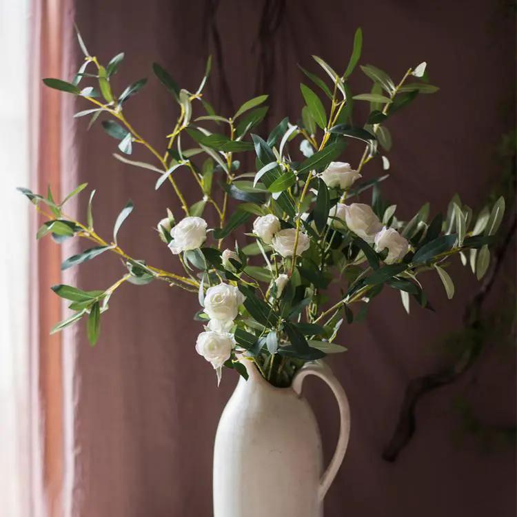 Artificial Faux Olive Leaf Stem by RusticReach