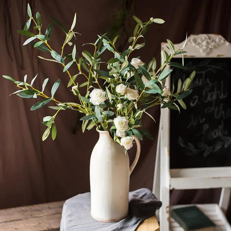 Artificial Faux Olive Leaf Stem by RusticReach