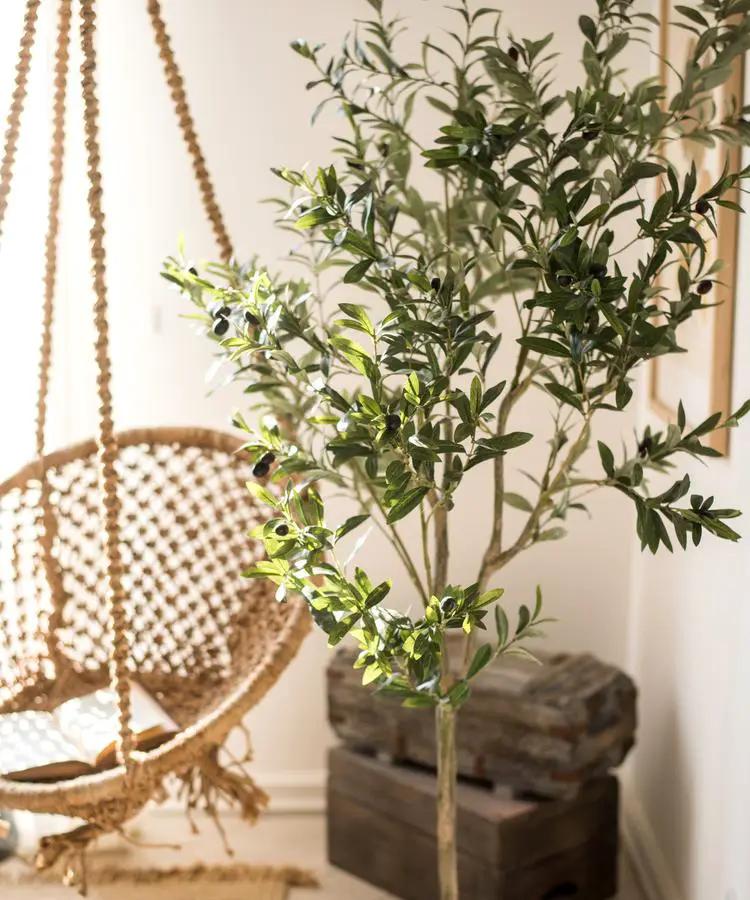 Artificial Silk Faux Olive Tree In Pot by RusticReach