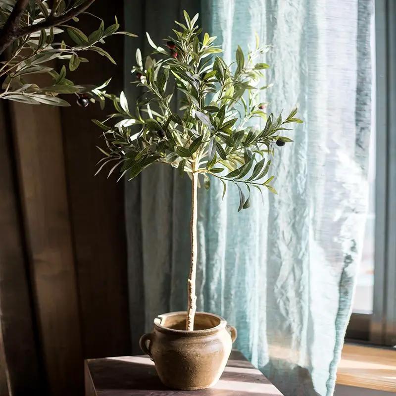 Artificial Silk Faux Olive Tree In Pot by RusticReach
