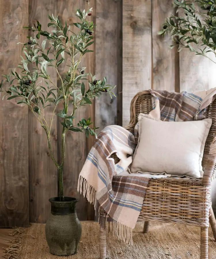 Artificial Silk Faux Olive Tree In Pot by RusticReach