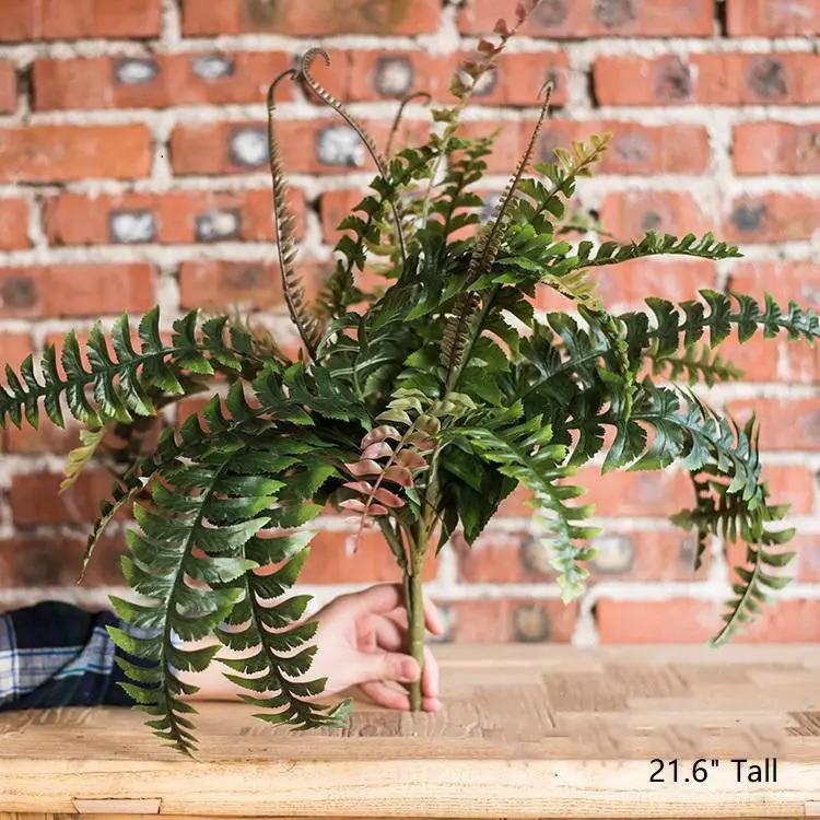 Artificial Faux Plant Big Rock Fern Stem 22" Tall by RusticReach