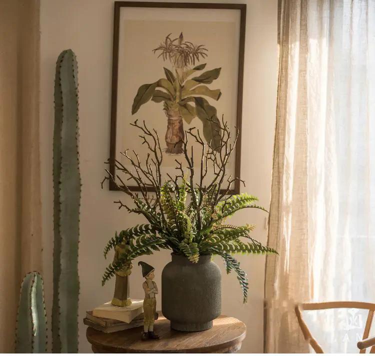 Artificial Faux Plant Big Rock Fern Stem 22" Tall by RusticReach