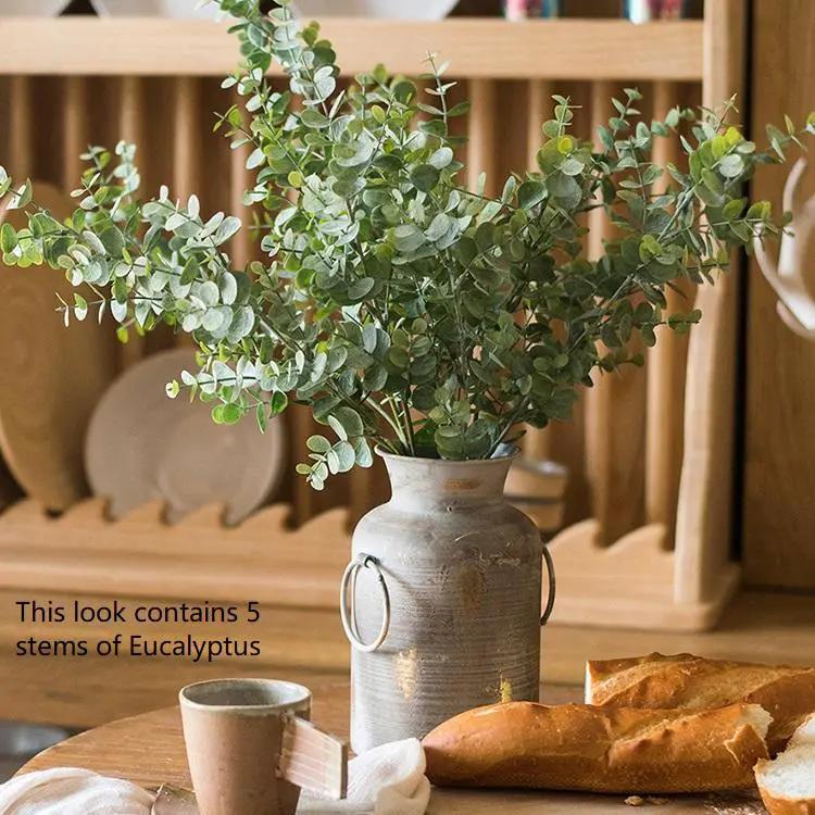 Artificial Faux Plant Eucalyptus Stem Green 26" Tall by RusticReach