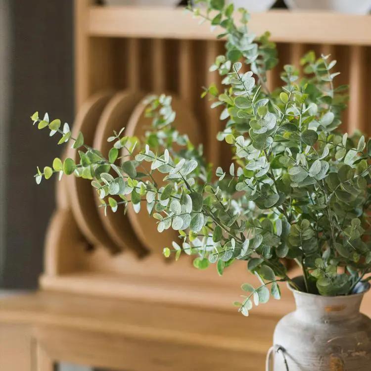 Artificial Faux Plant Eucalyptus Stem Green 26" Tall by RusticReach