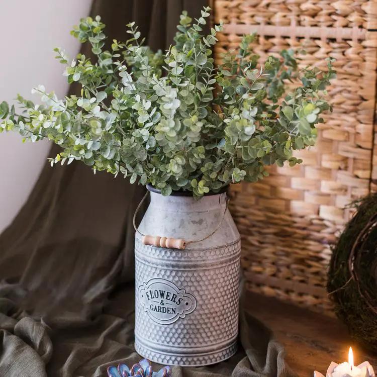 Artificial Faux Plant Eucalyptus Stem Green 26" Tall by RusticReach