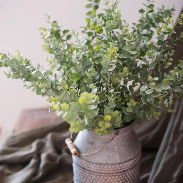 Artificial Faux Plant Eucalyptus Stem Green 26" Tall by RusticReach