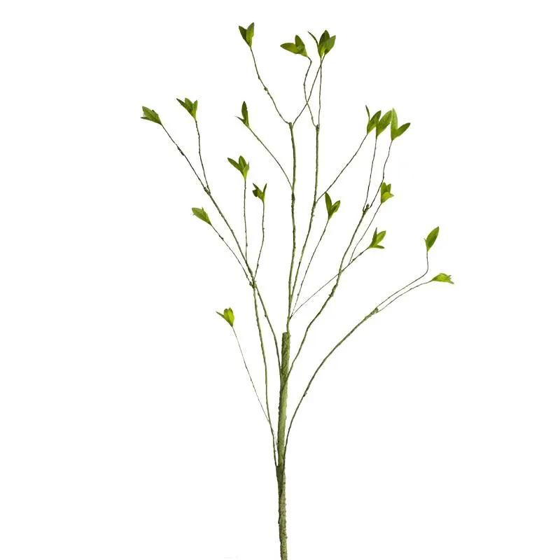 Artificial Faux Plant Green Leaf Rattan Stem 37" Tall by RusticReach