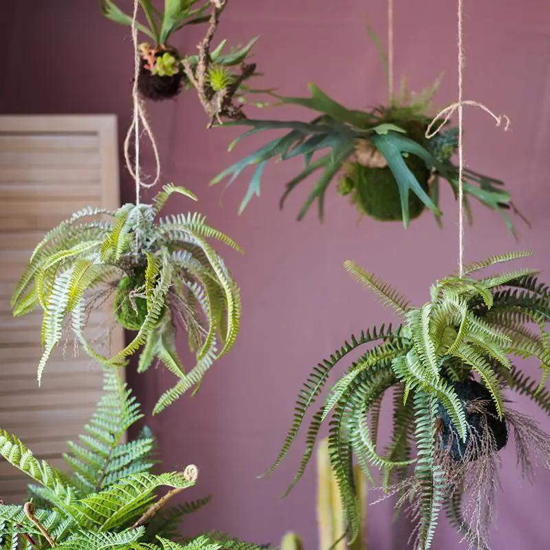 Artificial Plant Hanging Fern Plant Décoration by RusticReach