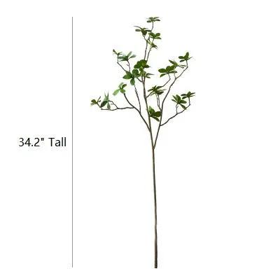 Artificial Faux Plant Japanese Zen Leaf Stem 34" Tall by RusticReach