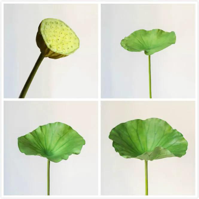 Artificial Faux Plant Lotus Seed and Leaf Stem Various Sizes by RusticReach