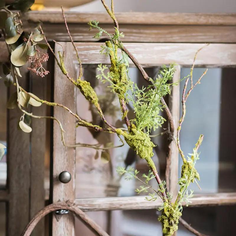 Artificial Plant Moss Rattan Stem 30" Tall by RusticReach