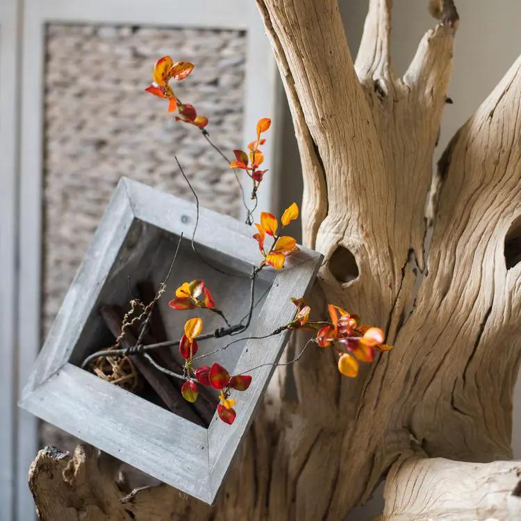 Artificial Plant Red Vine Leaf Stem Faux by RusticReach