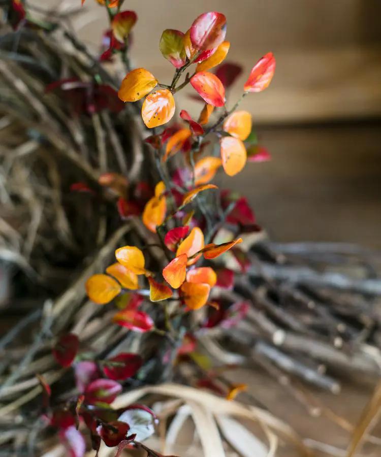 Artificial Plant Red Vine Leaf Stem Faux by RusticReach