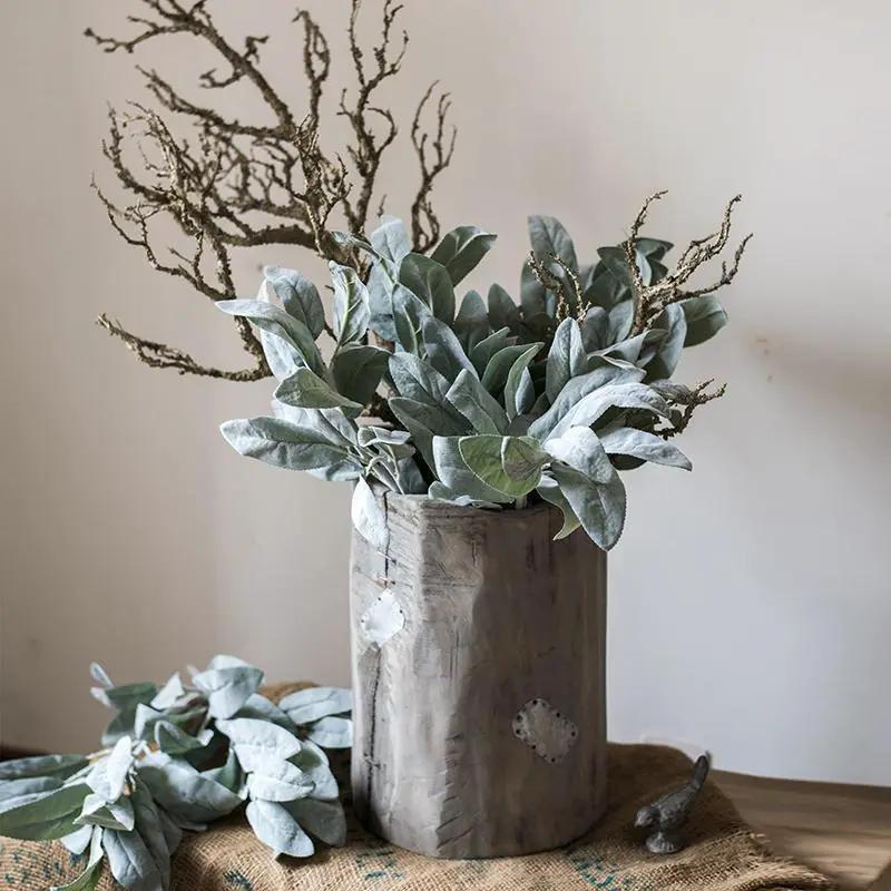 Artificial Faux Plant Wild Leaf Stem by RusticReach