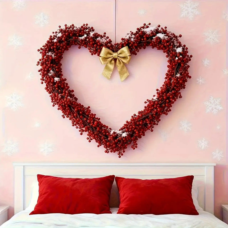 Artificial Poinsettia Garland 2-Pack Faux Holly Ivy Vine by House Of Avana