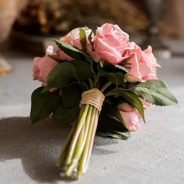Artificial Silk Rose Flower Bouquet Small in Various Colors by RusticReach