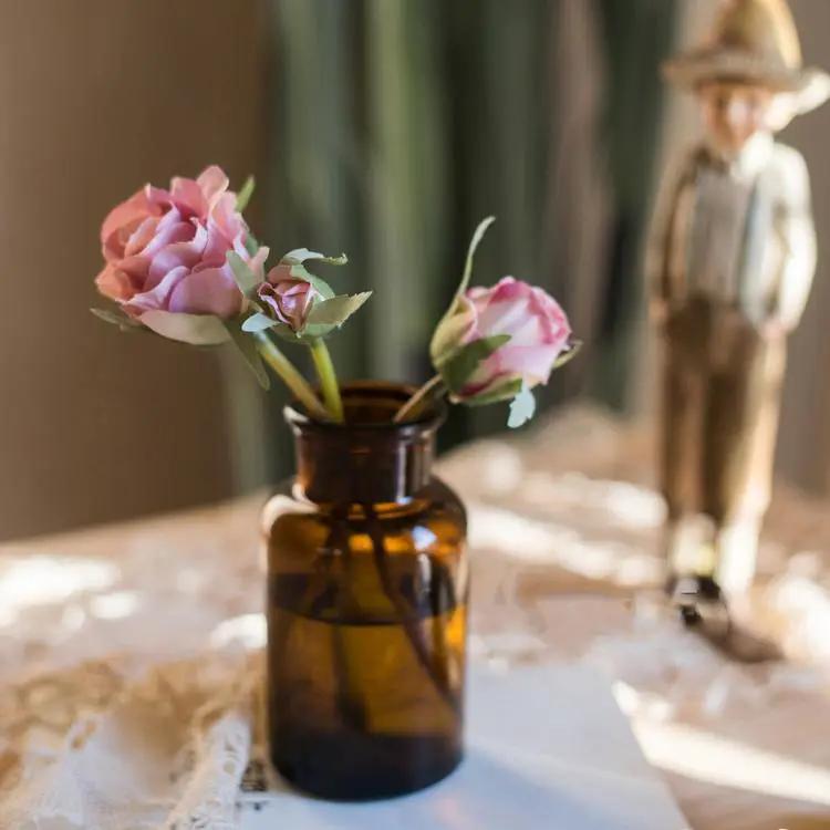 Artificial Silk Rose Flower Bouquet Small in Various Colors by RusticReach
