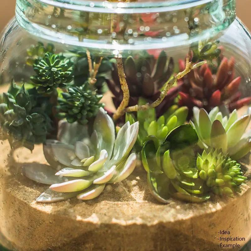 Artificial Faux Small Succulent Stem Randomly Picked Set of 5 by RusticReach