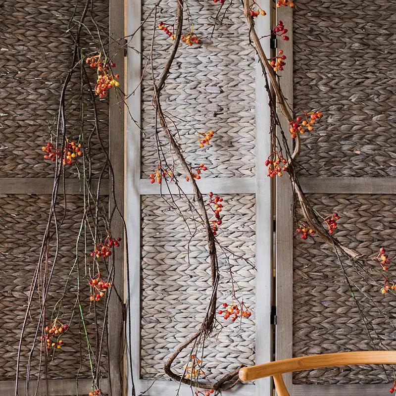 Artificial Vine Orange Faux Berry 39" Long by RusticReach
