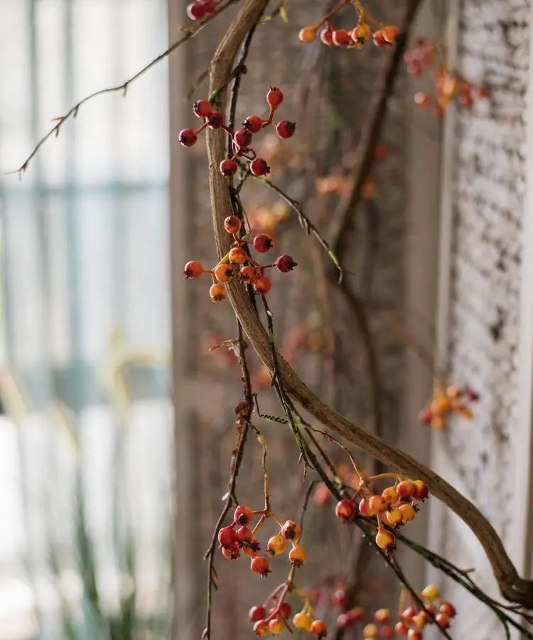 Artificial Vine Orange Faux Berry 39" Long by RusticReach